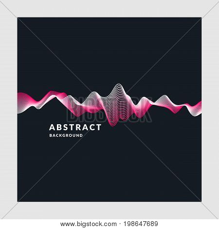 Vector abstract background with a colored dynamic waves. Illustration suitable for design