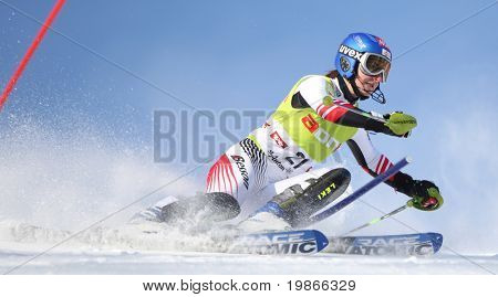 ST ANTON AUSTIA 22 DECEMBER Kathrin Zettel Østrig konkurrerer i Audi FIS Alpine Ski World Cup Ev