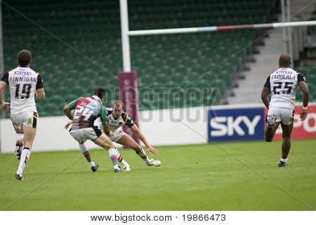 Michael Platt oynarken meşgul Süper Lig Rugb TWICKENHAM UK 03 Ağustos, keskin tarafı olacak adımlar