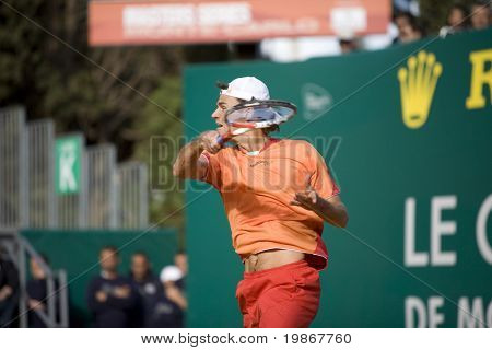 몬테카를로 모나코 4 월 21 일 이반 Ljubicic CRO v Gustavo Kuerten 브래지어를 ATP 마스터스에서 경쟁