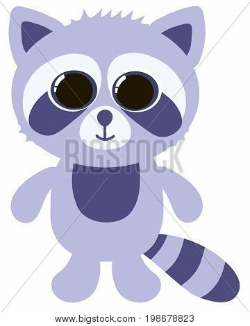 Raccon. Suitable for illustrations in children's books, posters and stationery