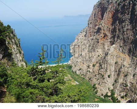 butterfly valley high view canyon fethiye turkey
