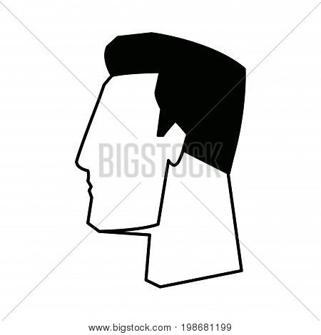 business man side view office worker manager vector illustration