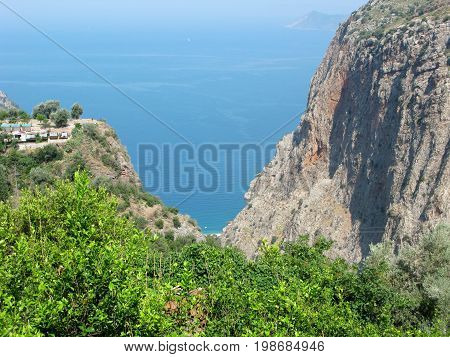 butterfly valley high view canyon fethiye turkey