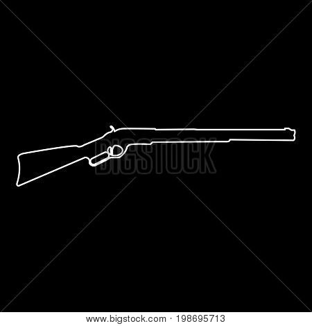 Rifle White Color Path Icon .