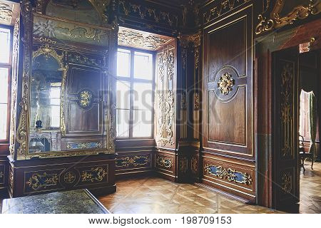 VALTICE, THE CZECH REPUBLIC - JUNE 31, 2017: Valtice castle in Czech republic. National cultural monument, originally a gothic castle and former residence of Liechtenstein family. Castle is listed on the UNESCO World Cultural Heritage list.