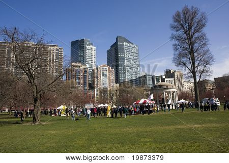 Stagno nel giardino di Boston Common