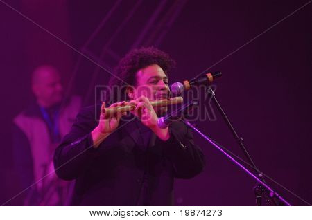 YEREVAN - NOVEMBER 11: Pedro Eustache under Jivan Gasparyan 80years fest om aftenen. November