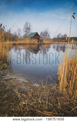 House On A Autumn Lake.