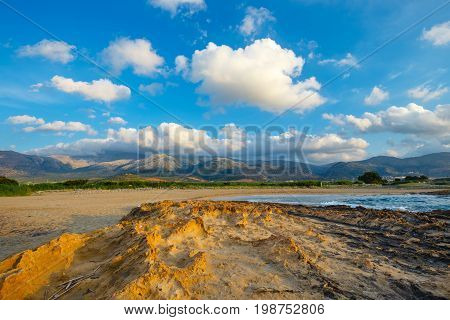 Beautiful Mountain Landscape Of Crete Near Malia, Greece