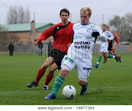 Kaposvar, Ungarn 7. November: nicht identifizierten Fußball-Spieler in Aktion bei der ungarischen nationalen Cham