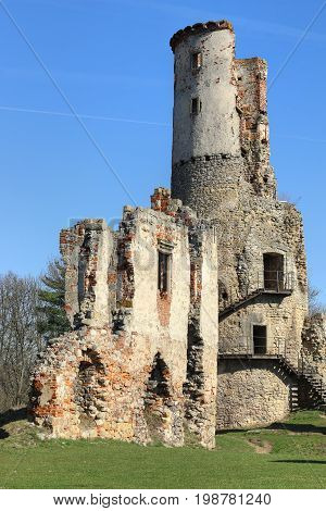 Ruins of Zviretice castle from the 14th century