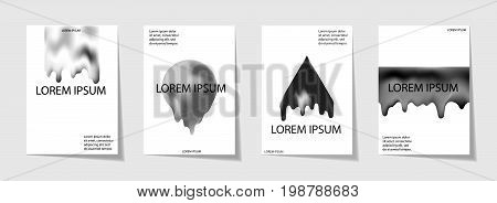 Trendy Template Set With Futuristic Modern Shapes For Poster, Cover, Card, Broshure, Banner.