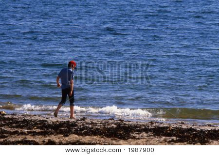 Chłopak na plaży