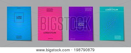 Covers Design Set. Abstract, Minimal, Geometric Pattern.