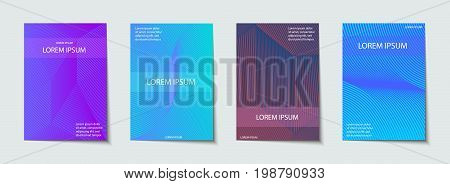Covers Design Set. Abstract, Minimal, Geometric Pattern.