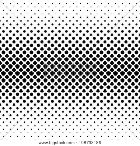 Monochrome star pattern - abstract vector background graphic design from geometrical shapes