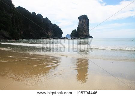 Rock in the Ocean. Thai vacations, Krabi.