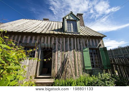 English Style Historical Cottage. Historical cottage in Fort Michilimackinaw State Park. This is a historic structure in state park and not a privately owned property or residence.
