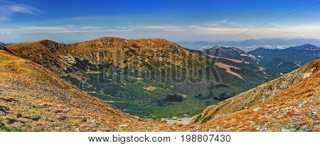 View of the mountain landscape of the Low Tatras-Slovakia