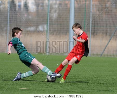 Kaposvar, Ungarn März 21: Hujbert (l) und Rein (R) in Aktion bei der ungarischen nationalen Champions