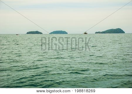 The View From The Boat To The Islands. Sabah, Malaysia.