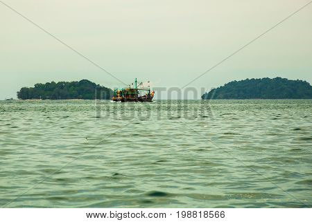 The View From The Boat To The Islands. Sabah, Malaysia.