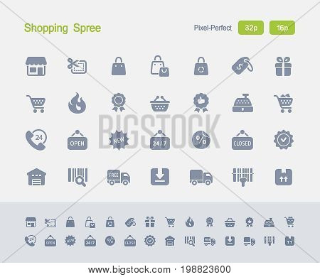 Shopping Spree - Granite Icons

A set of 28 professional, pixel-perfect vector icons designed on a 32x32 pixel grid and redesigned on a 16x16 pixel grid for very small sizes.