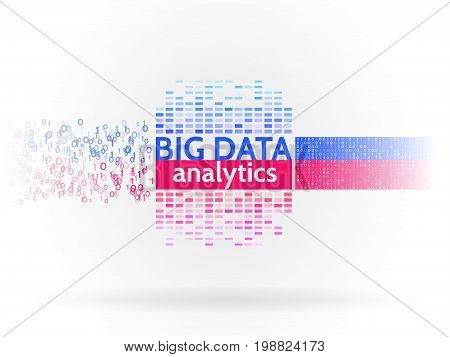 Abstract big data sorting information. Analysis of Information. Data mining. Filtering machine algorithms. Vector technology background.