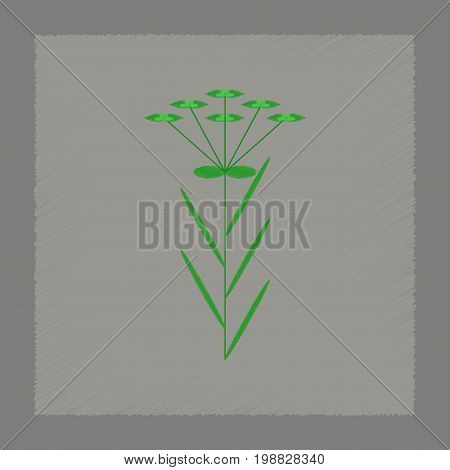flat shading style icon of herb Linaria