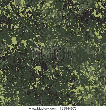 Camouflage pattern background seamless illustration. Military camouflage seamless pattern. Four colors. Woodland style camouflage pattern. Classic clothing style masking camo repeat print.