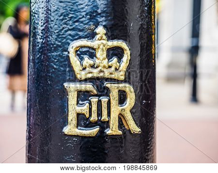 Royal Cypher Of The Queen In London (hdr)