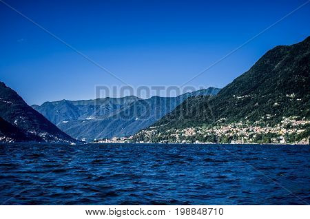 Beautiful View of Lago di Como, Italy. Lake Como in Italy.