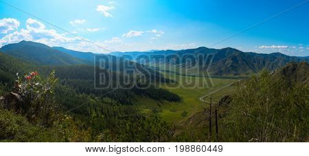 Mountain pass Chike-Taman in Altai, Siberia, Russia
