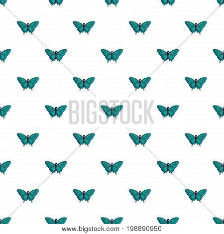 Butterfly morpho anaxibia pattern in cartoon style. Seamless pattern vector illustration