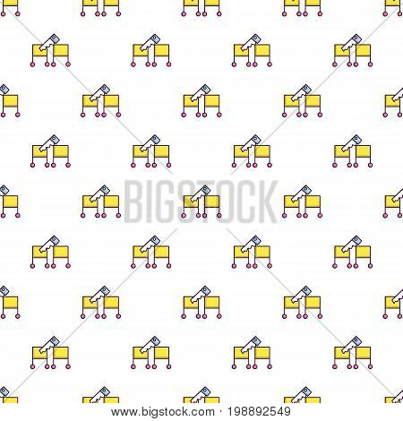 Cutting in half magic focus pattern in cartoon style. Seamless pattern vector illustration