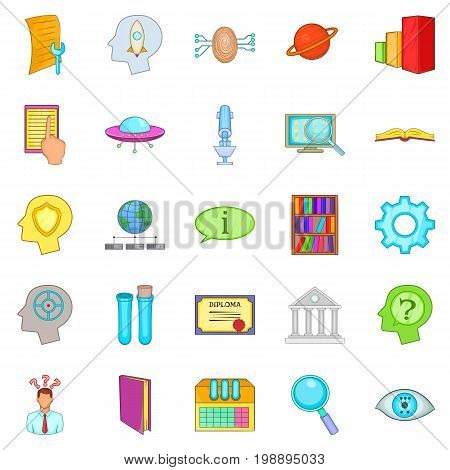 Human power icons set. Cartoon set of 25 human power vector icons for web isolated on white background