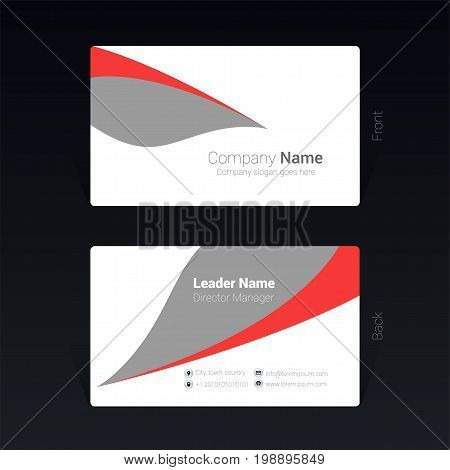 Business card design concept Vector Illustration on black background.