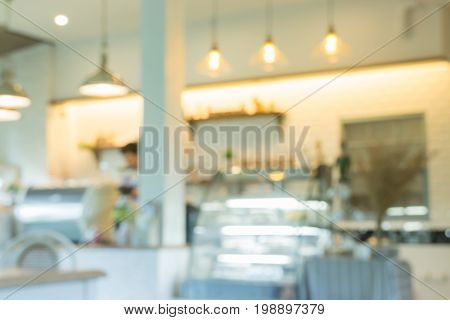 Vintage white bakery house interior stock photo