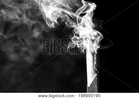 Smoke background / Smoke is a collection of airborne solid and liquid particulates and gases emitted when a material undergoes combustion or pyrolysis