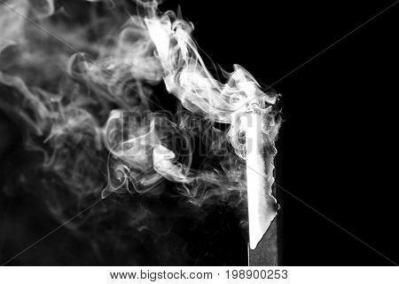 Smoke background / Smoke is a collection of airborne solid and liquid particulates and gases emitted when a material undergoes combustion or pyrolysis