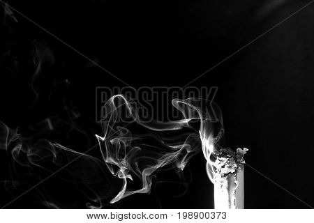Smoke background / Smoke is a collection of airborne solid and liquid particulates and gases emitted when a material undergoes combustion or pyrolysis