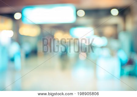 Blur Background,people Walking At Corridor In Convention Hall, Office Building Hall Way Background