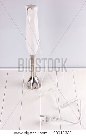 hand blender electric mixer on the white background