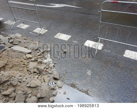 Reconstruction Of A Street With Instalation Of Pipes