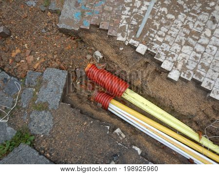 Reconstruction Of A Street With Instalation Of Pipes