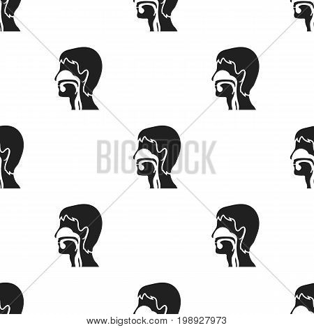 Respiratory system icon black. Single medicine icon from the big medical, healthcare black.