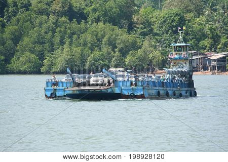 Lanta Ferry Boat Between Krabi And Lanta Island, Krabi.