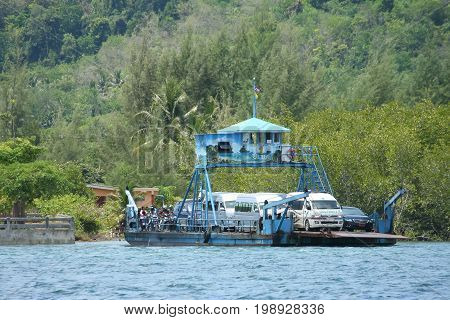 Lanta Ferry Boat Between Krabi And Lanta Island, Krabi.
