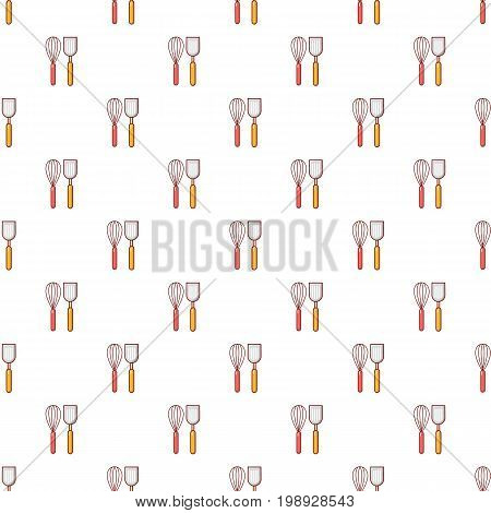 Cutlery bake pattern in cartoon style. Seamless pattern vector illustration